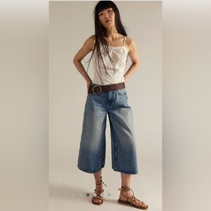 We the Free People High Top Wide Crop Jeans Sz 28 L